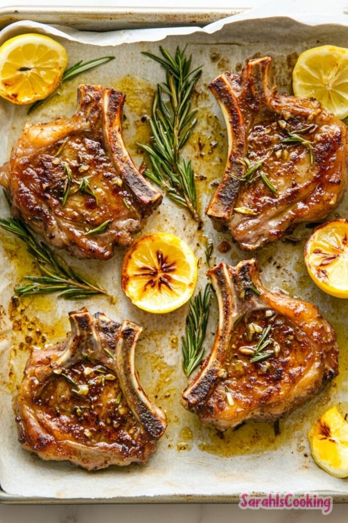 Oven Roasted Lamb Chops with Rosemary and Garlic Recipe