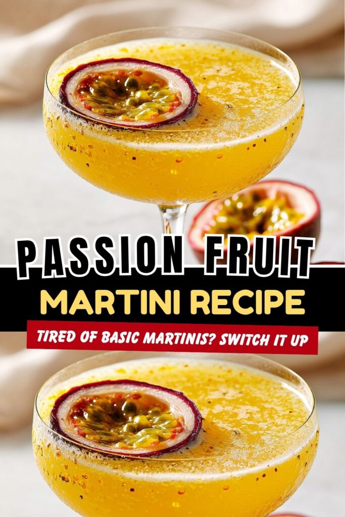 Passion Fruit Martini With a Sweet-Tart Tropical Flavor