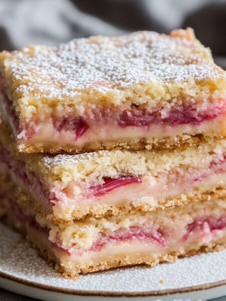 Rhubarb Dream Bars Recipe