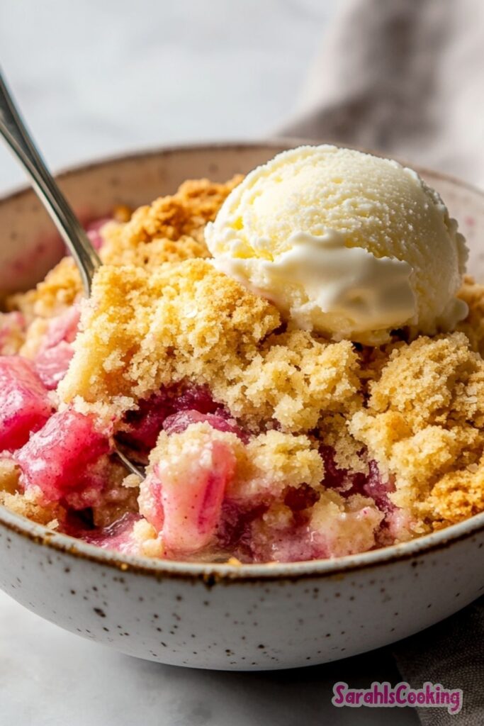 Rhubarb Dump Cake Recipe