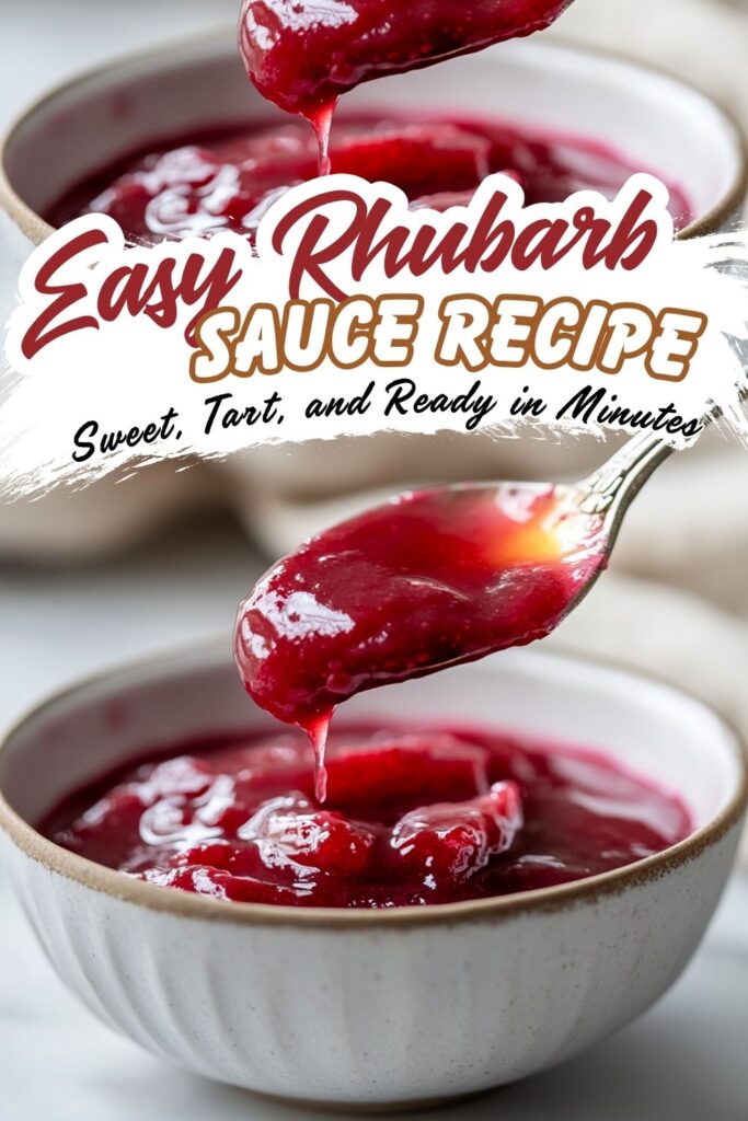 Rhubarb Sauce With a Bright Sweet-Tart Flavor